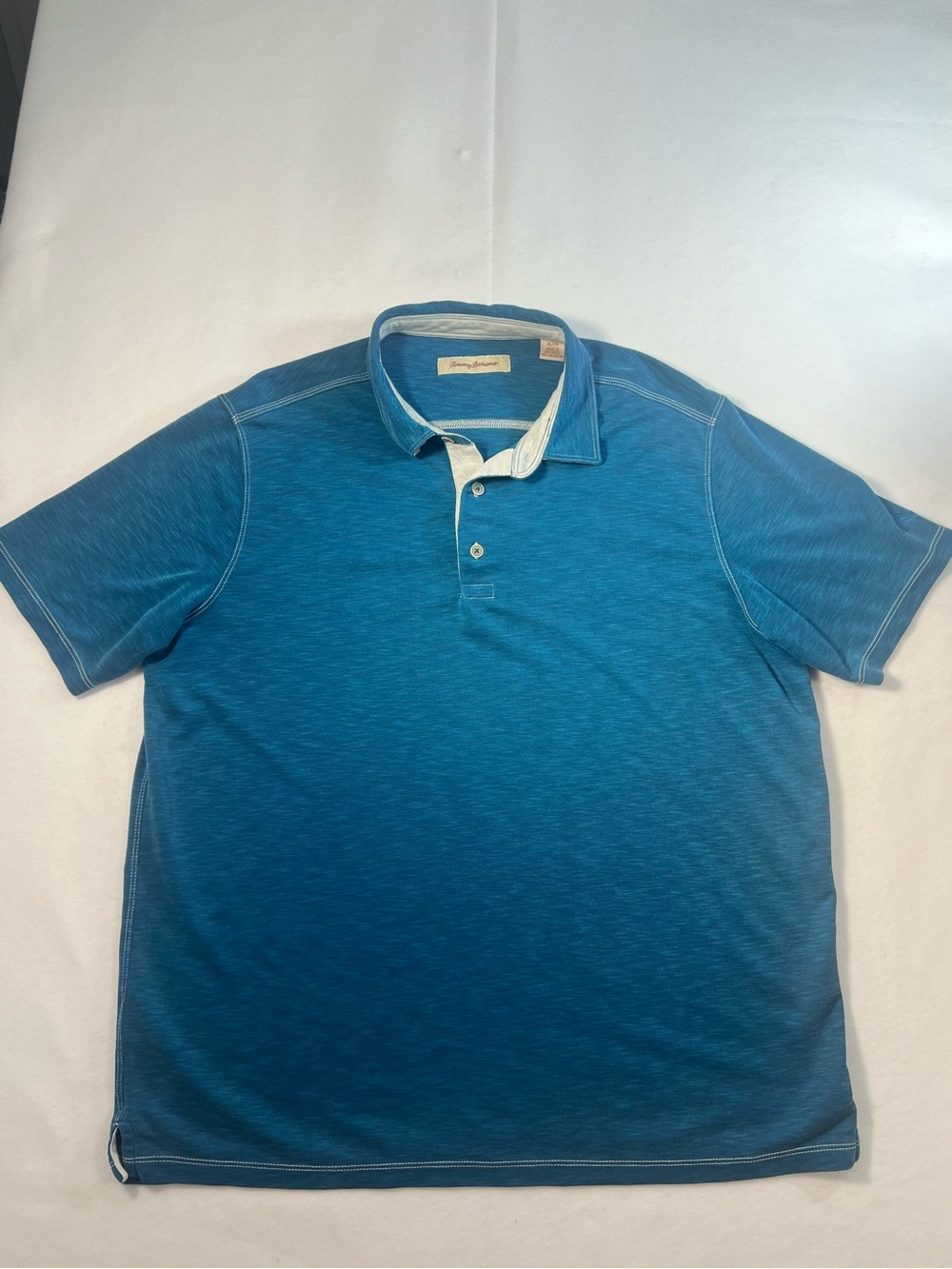 Tommy Bahamas Polo Short Sleeve Blue Shirt Men’s XL Modal Polyester